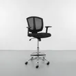 Office Chair - Black Adjustable Drafting Chair with Footrest - 1