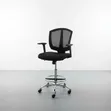Office Chair - Black Adjustable Drafting Chair with Footrest - 2