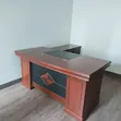 Meza ya Ofisi ya Uongozi ya Mahogany 1.6m yenye Hifadhi - 1