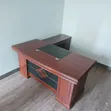 Meza ya Ofisi ya Uongozi ya Mahogany 1.6m yenye Hifadhi - 3