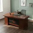 Meza ya Ofisi ya Uongozi ya Mahogany 1.6m yenye Hifadhi - 4