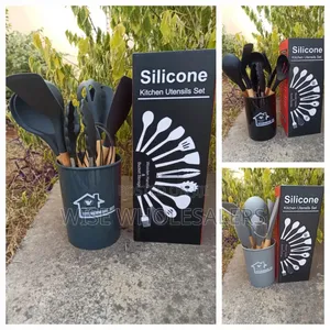 Seti ya Vifaa vya Kupikia vya Silicone 12-Piece - Vinaweza Kustahimili Joto