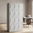 12-Door Steel Locker Cabinet - Office Staff Storage - 3