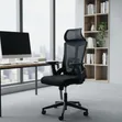 Ergonomic Office Chair - Black Mesh with White Frame - 1