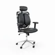 Orthopedic Office Chair - Black Ergonomic with Headrest - 1