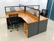 Four-Person Staff Office Desk with Drawers - 1