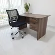Office Desk and Chair Set - Black Mesh with Lumbar Support - 2