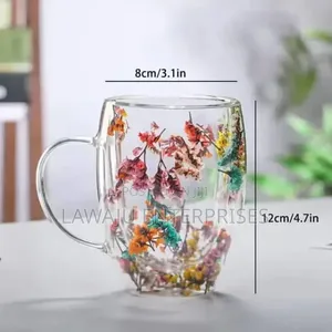 Kikombe cha Acrylic cha Maua Makavu chenye Ukuta Mbili