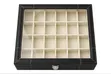 24 Slot Faux Leather Display Case with Pillows - 2