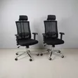 Office Chair - Black Mesh Ergonomic with Headrest - 2