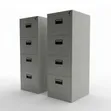 Silver Steel Office Filing Cabinet with Lockable Drawers - 1