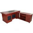 Executive Desk - Mahogany Office Table with Cable Port - 4
