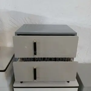 Home Palace Soft Close Double Drawer Nightstand - Gray