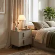 Home Palace Soft Close Double Drawer Nightstand - Gray - 5