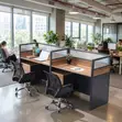2-Person Office Workstation - Compact Double Computer Desk - 2