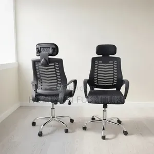 Black Ergonomic Mesh Office Chair with Headrest