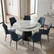 Home Palace Marble Turn Table Dining Set - 2