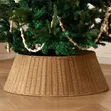 28 Inch Woven Rattan Christmas Tree Collar - 1