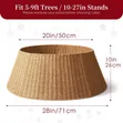 28 Inch Woven Rattan Christmas Tree Collar - 3