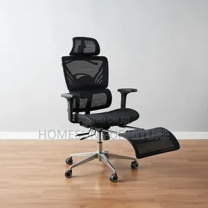 Kiti cha Ofisi cha Ergonomic Mesh chenye Headrest na Footrest