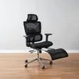 Kiti cha Ofisi cha Ergonomic Mesh chenye Headrest na Footrest - 1