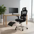 Kiti cha Ofisi cha Ergonomic Mesh chenye Headrest na Footrest - 2