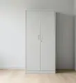 2-Door Storage Cabinet - White Steel - 1