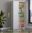 2-Door Storage Cabinet - White Steel - 4