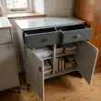 Double Drawer Bedroom Clothes Cabinet - Gray - 1