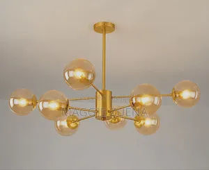 Nordic 8-Arm Glass Chandelier