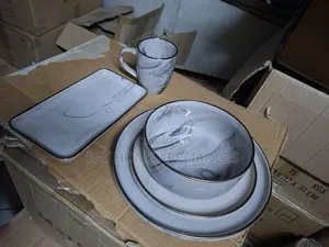 26-Piece Ceramic Dinner Set - Brown