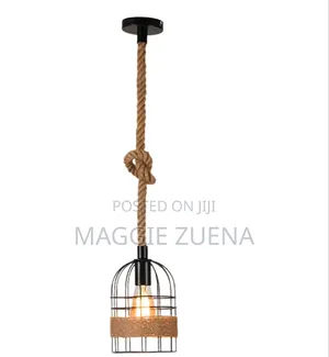Single Hemp Pendant Light