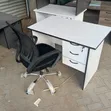 Meza ya 1 Meter na Kiti cha Ofisi cha Mesh - 1