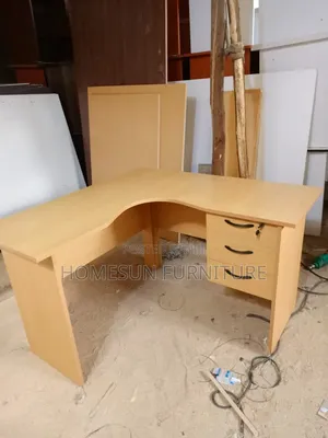 L-Shape Office Desk with 3 Drawers (1 Lockable)