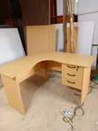 L-Shape Office Desk with 3 Drawers (1 Lockable) - 1