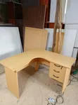 L-Shape Office Desk with 3 Drawers (1 Lockable) - 2