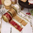 Christmas Tree Decoration Ribbon 5M Glitter Wired Edge - 1