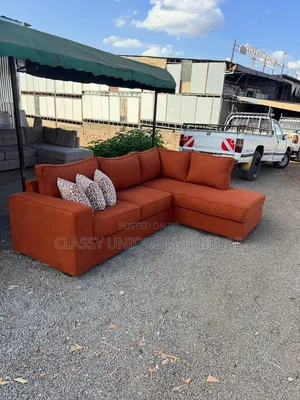Burnt Orange 5-Seater Corner Sofa