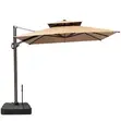 Mwavuli wa Cantilever wa Roman 3m x 3m wenye Msingi wa 100L - 2