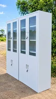Boss Office Products 2-Door Half Glass Storage Cabinet - 1
