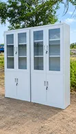Boss Office Products 2-Door Half Glass Storage Cabinet - 2
