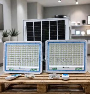 JSOT 2-in-1 300W Solar Floodlights na Warning Lights