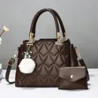 Luxury Quilted 2-in-1 Women's Handbag Set - 3