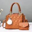 Luxury Quilted 2-in-1 Women's Handbag Set - 5
