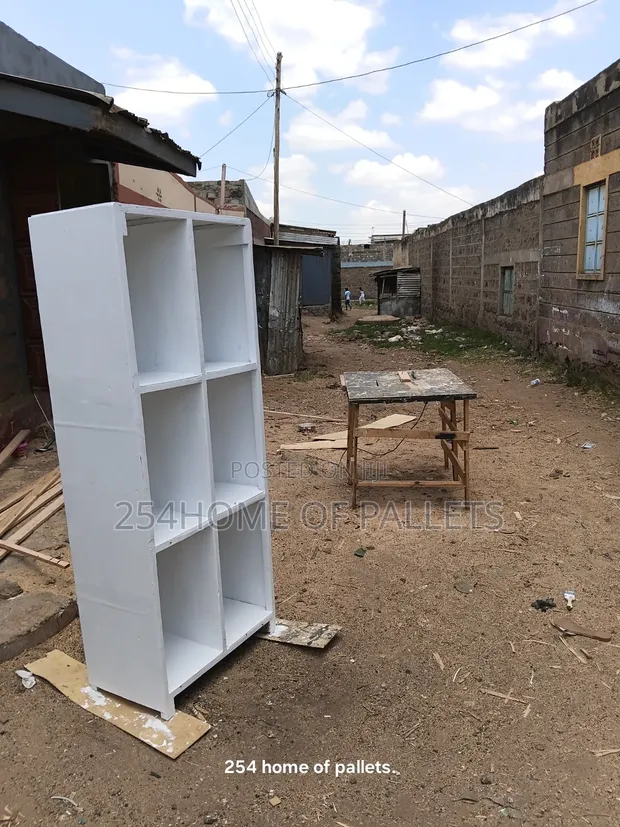 6 White Clothes Shelves (2 Half by 5) - 1