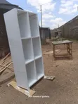 6 White Clothes Shelves (2 Half by 5) - 2