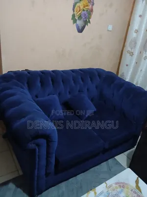 2-Seater Sofa Set, Navy Blue