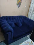 2-Seater Sofa Set, Navy Blue - 1