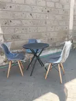 Set Mpya ya Chakula Nyeusi ya Nje (3-Seater) - 1