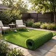 1M x 1M Green Outdoor Grass Carpet - 2